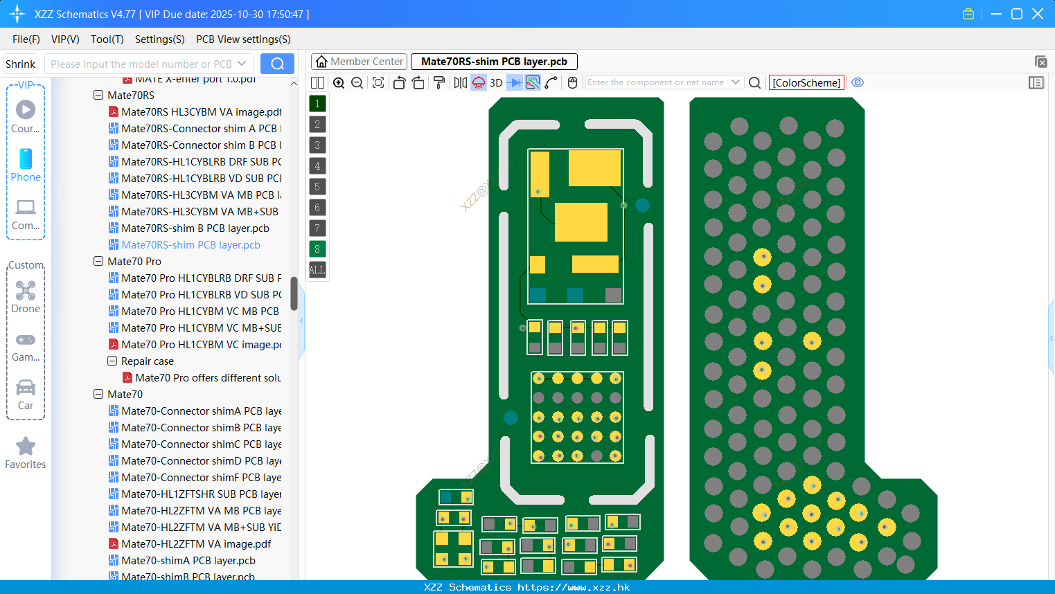 Huawei Mate70RS-shim PCB Layer